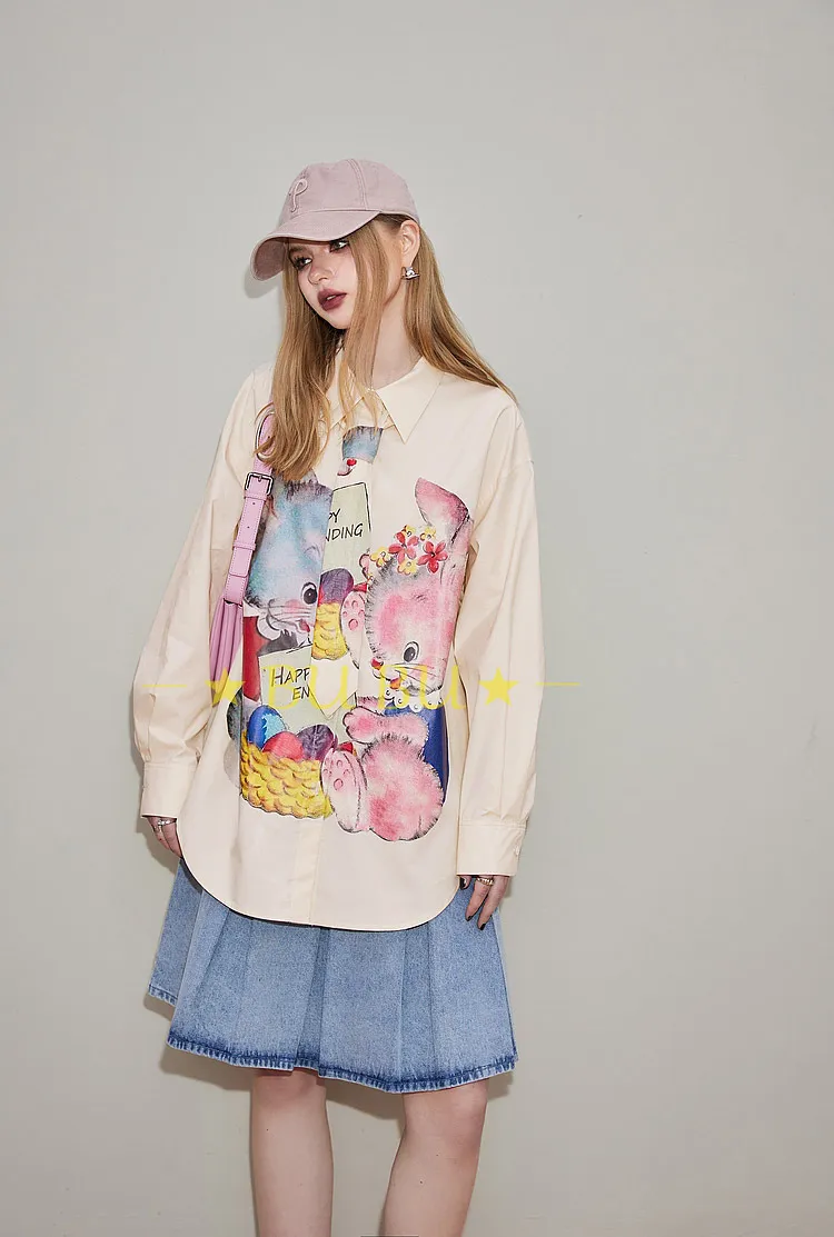 ELF SACK  |Casual Style Street Style Long Sleeves Other Animal Patterns