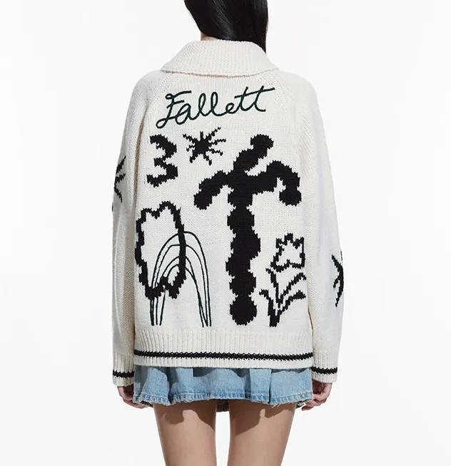 Fallett  |Unisex Nylon Street Style Plain Oversized Logo Cardigans