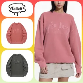 Fallett  |Unisex U-Neck Long Sleeves Cotton Oversized Sweatshirts