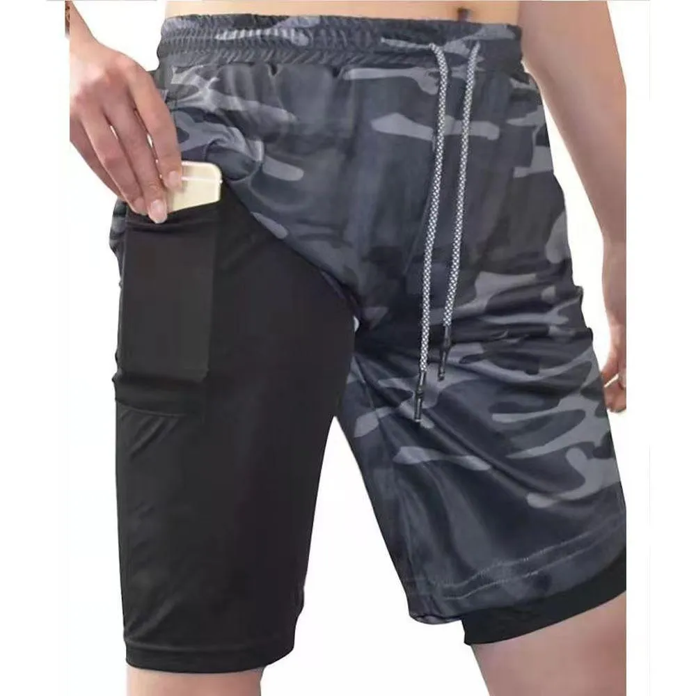 Get Fit in Style with 2 in 1 Gym Sports Shorts Perfect for Quick Dry Workouts and Jogging