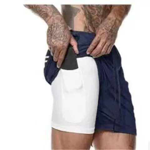 Get Fit in Style with 2 in 1 Gym Sports Shorts Perfect for Quick Dry Workouts and Jogging