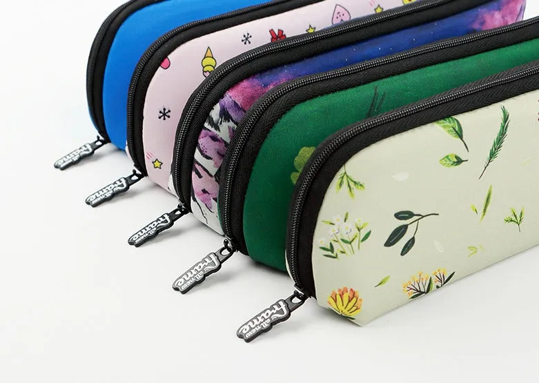 Green Island Graphic Pencil Cases Stationery Zipper School 19cm Office Cosmetics Pouches Artists Designer Prints Gifts Bags Purs