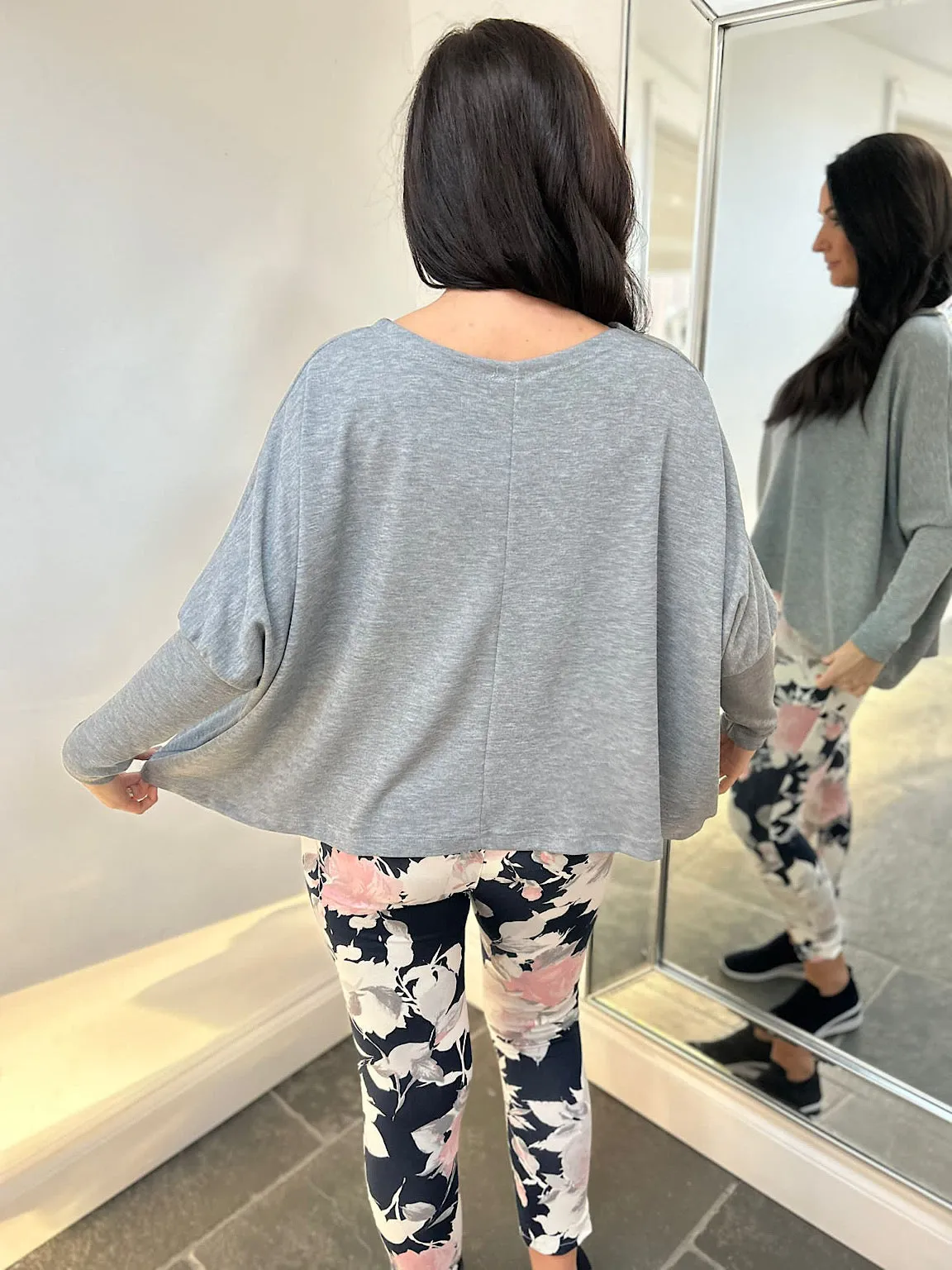 Grey Lightweight Sweat Top Delaney