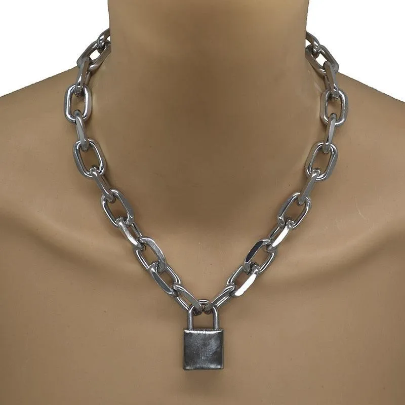 Handmade Cool PadLock Pendant Necklace