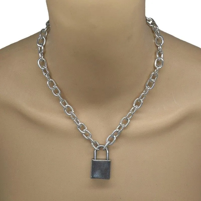 Handmade Cool PadLock Pendant Necklace