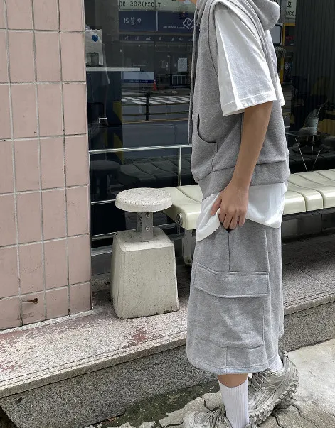 HOLY IN CODE  |Unisex Sleeveless Street Style Plain Cotton Medium Oversized