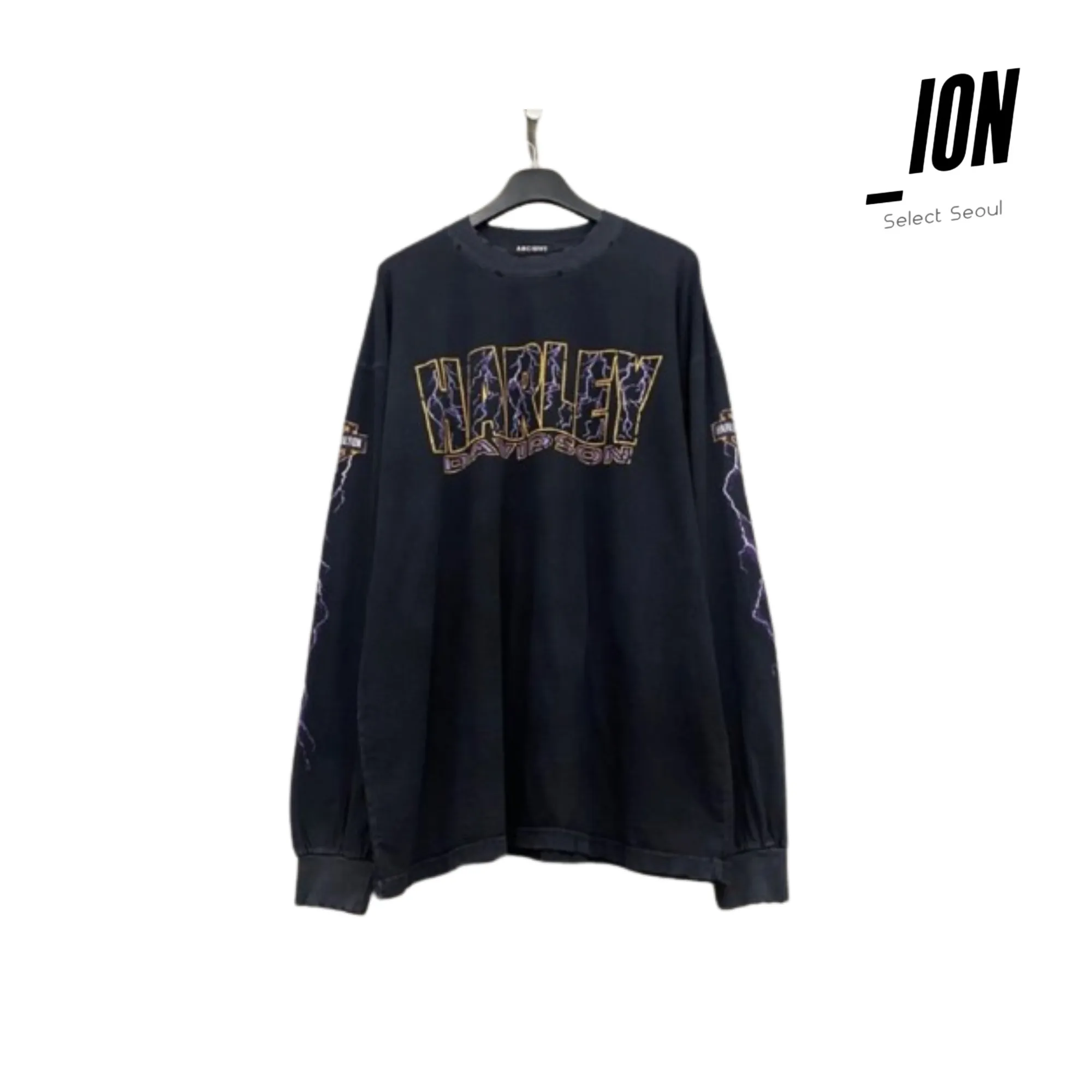 IONSEOUL  |Unisex Street Style Plain Cotton Oversized Logo T-Shirts