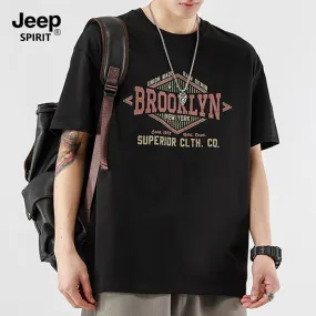 JEEP SPIRIT  |Crew Neck Street Style Other Animal Patterns Cotton