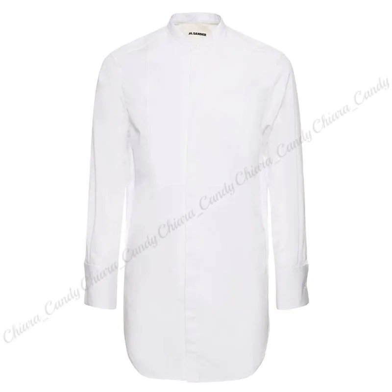 Jil Sander  |Long Sleeves Plain Cotton Oversized Designers Shirts