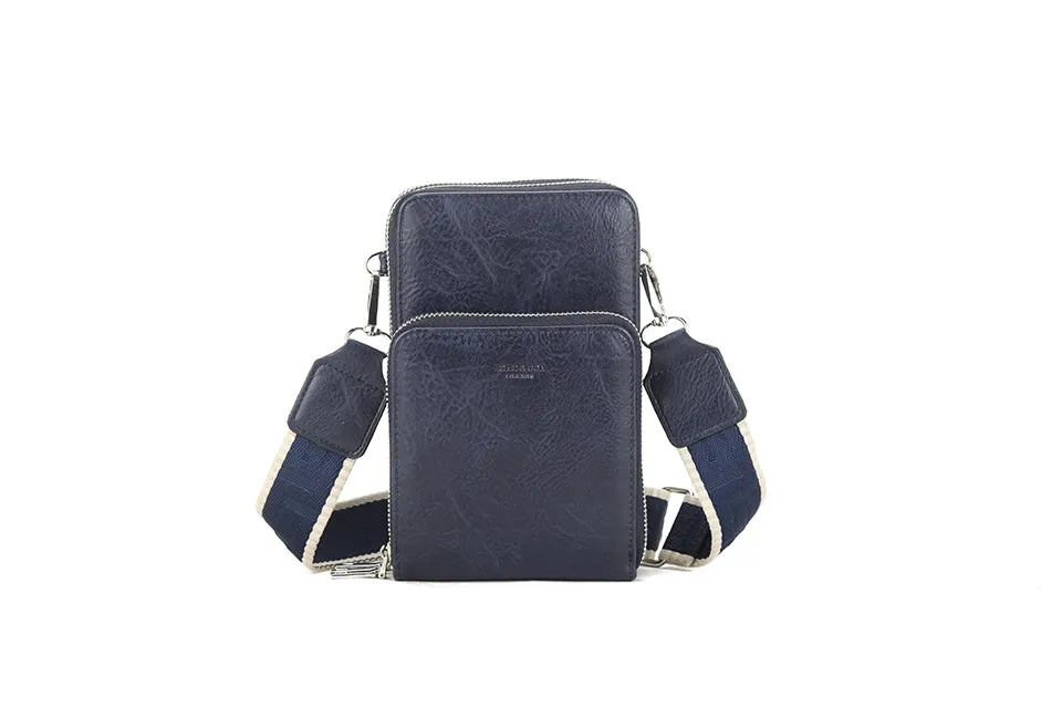 K152 - Triple Pocket Phone Purse - Navy