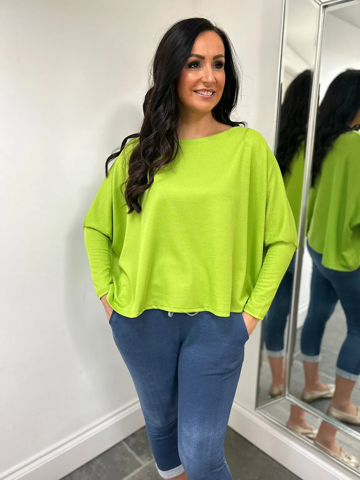 Lime Lightweight Sweat Top Delaney