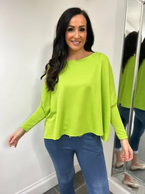 Lime Lightweight Sweat Top Delaney