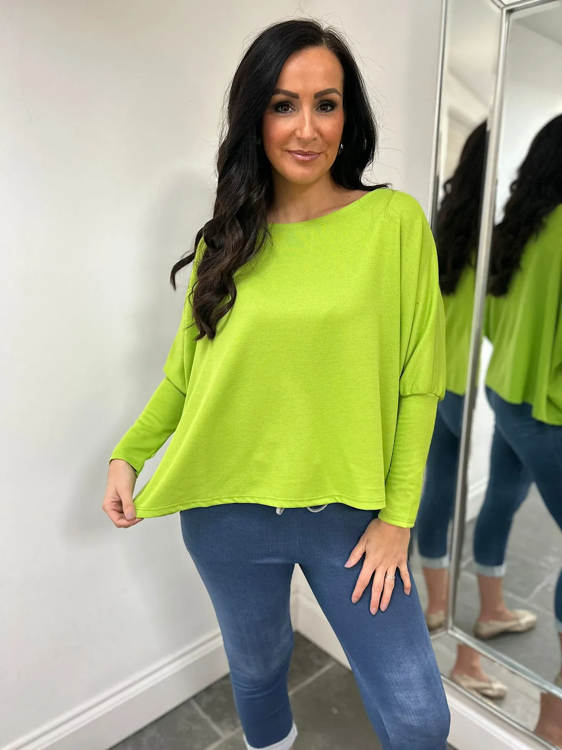 Lime Lightweight Sweat Top Delaney