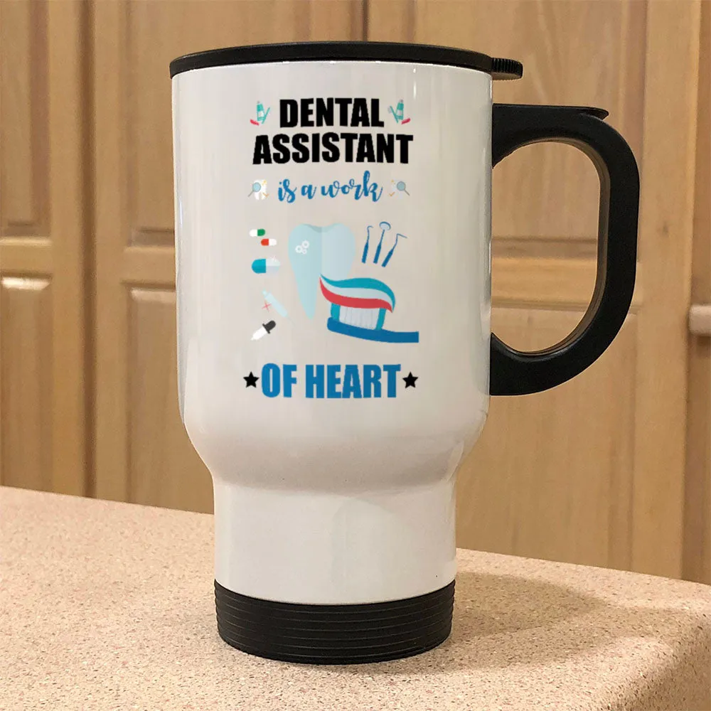 Metal Coffee and Tea Travel Mug Work of Heart