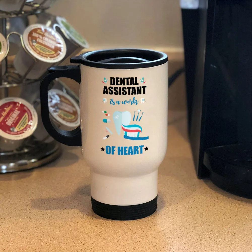 Metal Coffee and Tea Travel Mug Work of Heart