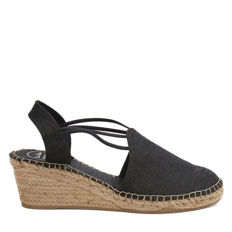 Metallic Cotton Blend Wedge Espadrille for Women - Turia