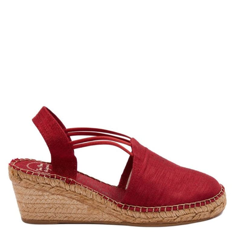 Metallic Cotton Blend Wedge Espadrille for Women - Turia