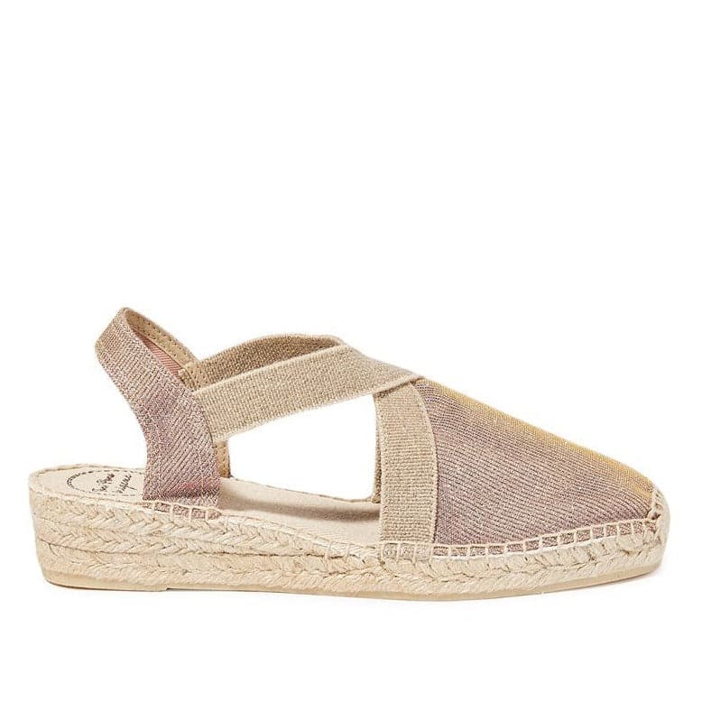 Metallic Cotton Blend Wedge Espadrille for Women - Velino-S