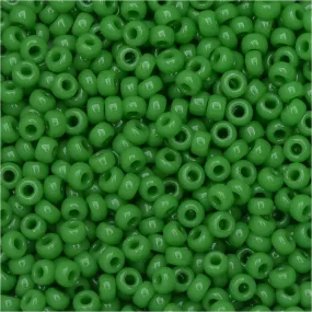 Miyuki Round Seed Beads, 11/0, #411 Opaque Jade Green (2.5 Tube)