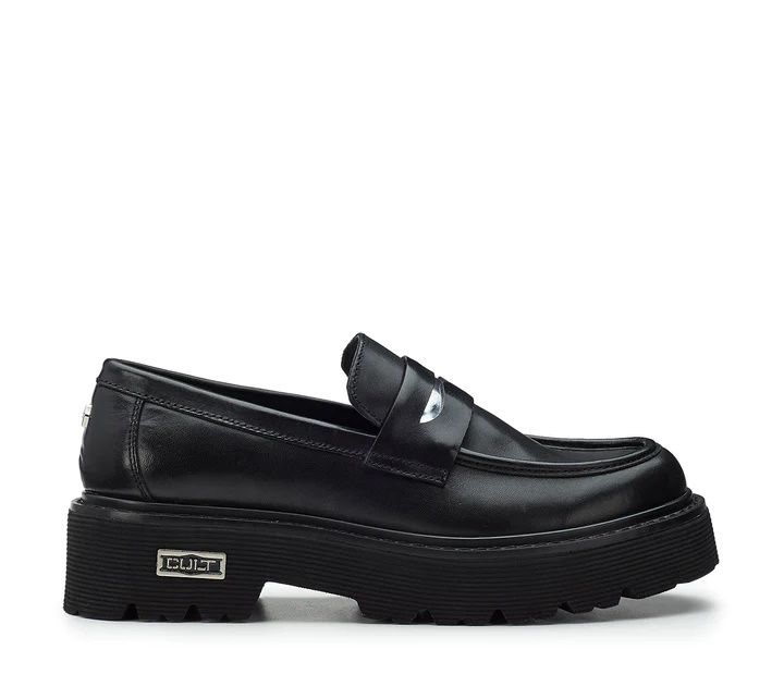 MOCASSINO CULT DONNA SLASH 4215 LOW W LEATHER BLACK CLW421500