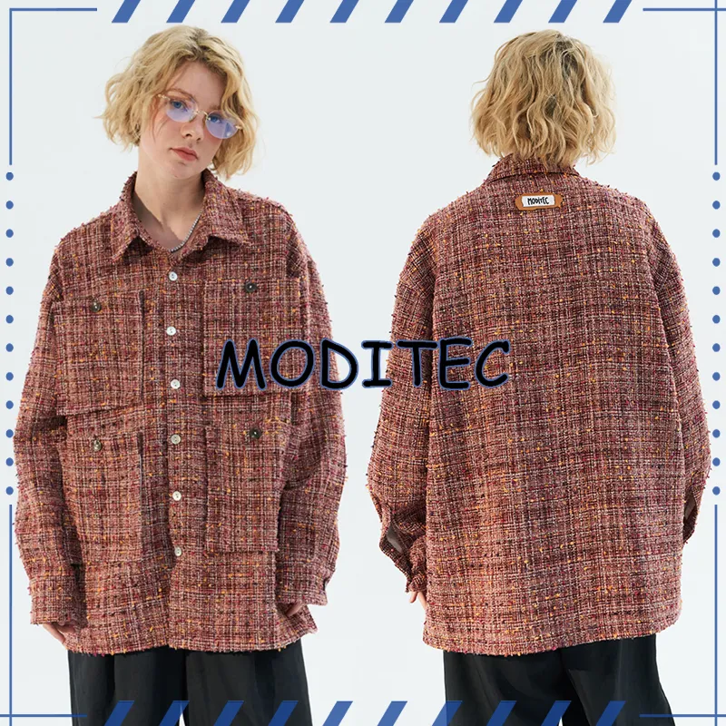 MODITEC  |Unisex Street Style Oversized Logo Shirts