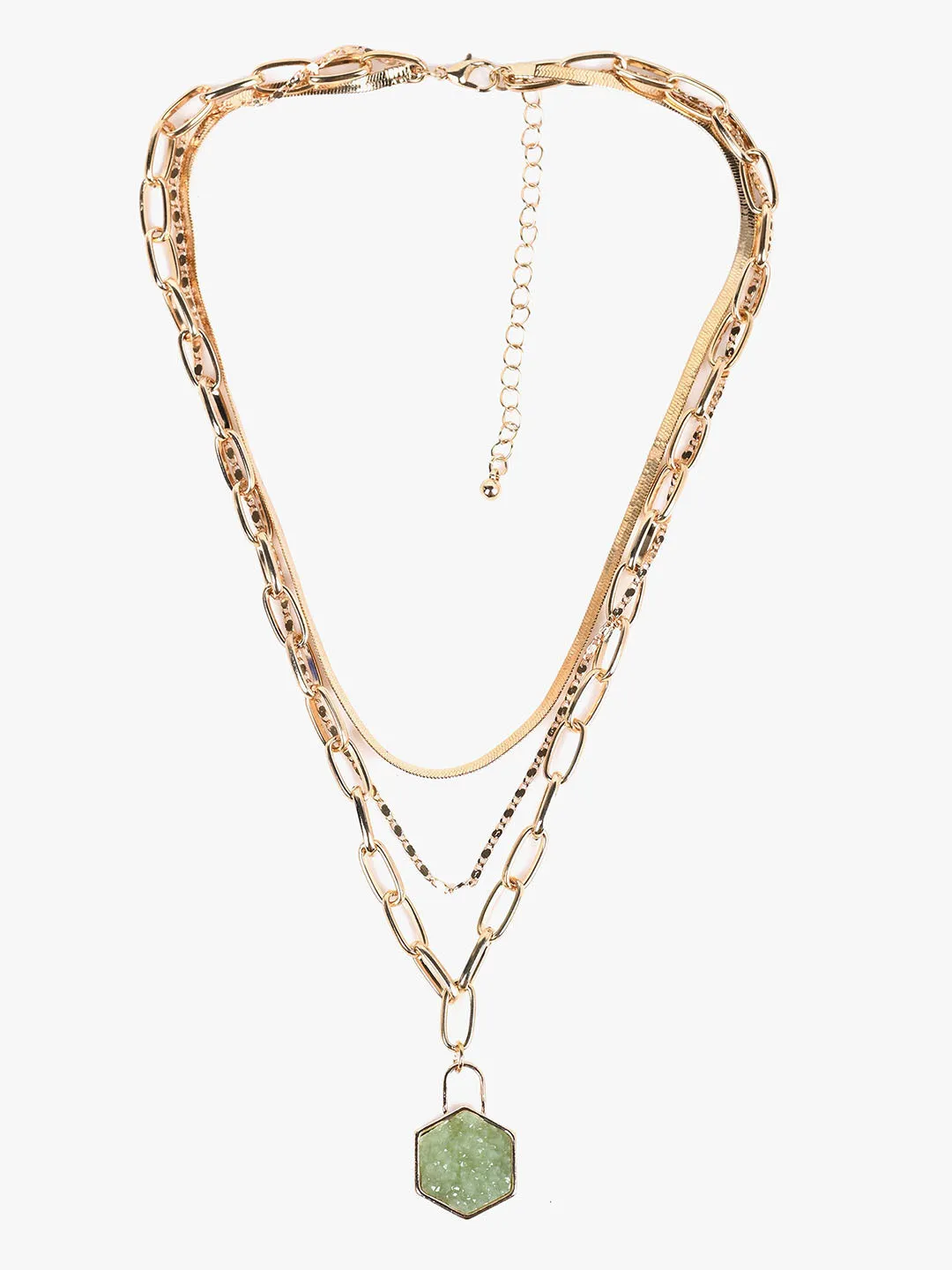 Multi Layered Chain Pendant Necklace