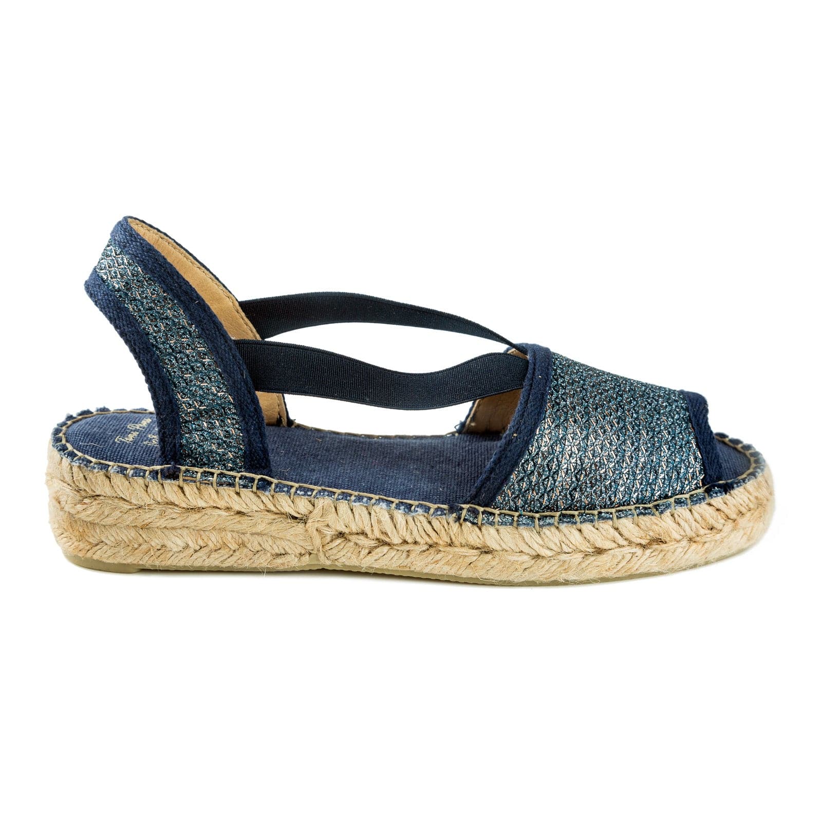 Multicolor Cotton Blend Wedge Espadrille for Kids - Eli-S