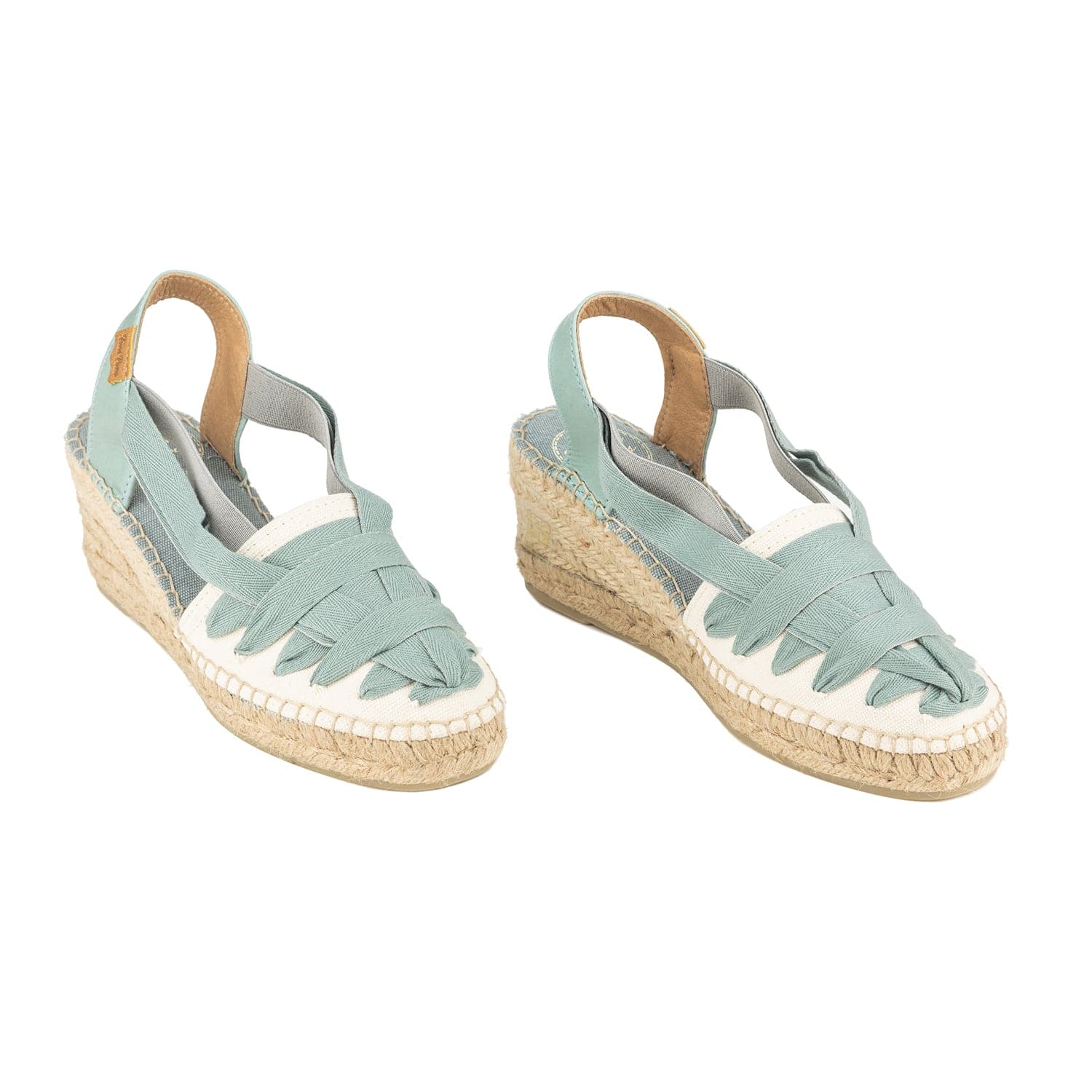 Multicolor Cotton Blend Wedge Espadrille for Women - Tracy-CU