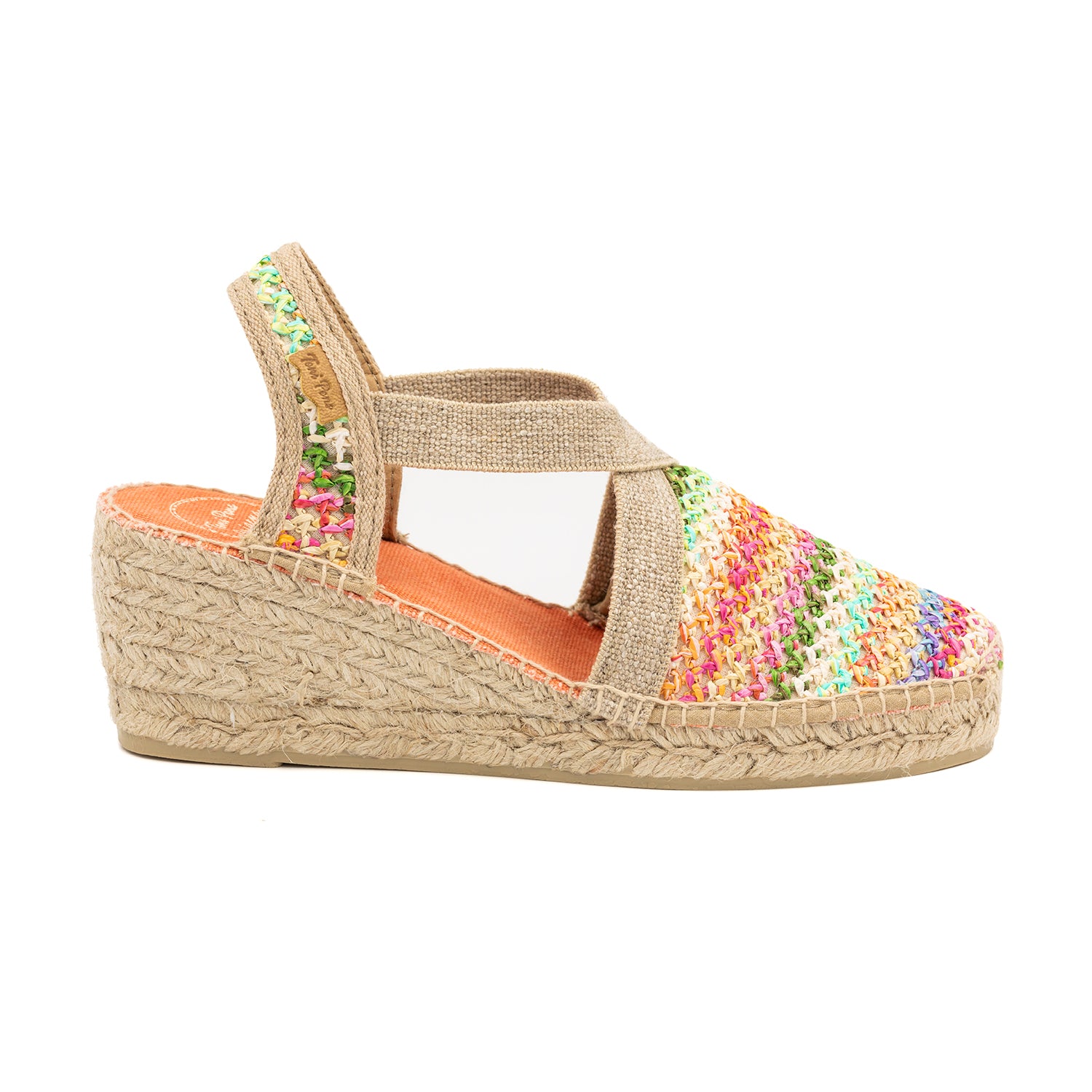 Multicolor Cotton Blend Wedges For Women - Terra-NZ