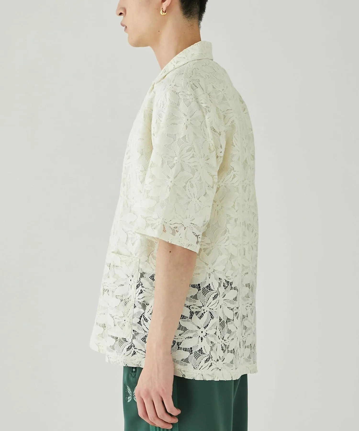 Needles  |Flower Patterns Street Style Collaboration Short Sleeves