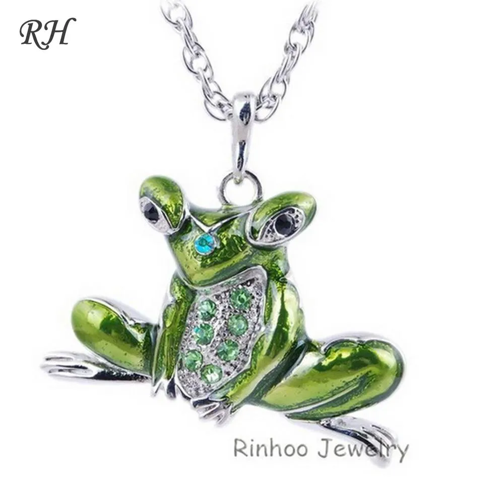 New Stylish Enamel Frog Shape Pendant Necklace