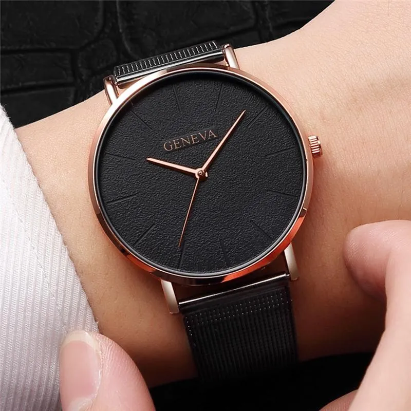 New Stylish Ultra Thin Stainless Steel Clock Quartz Watch