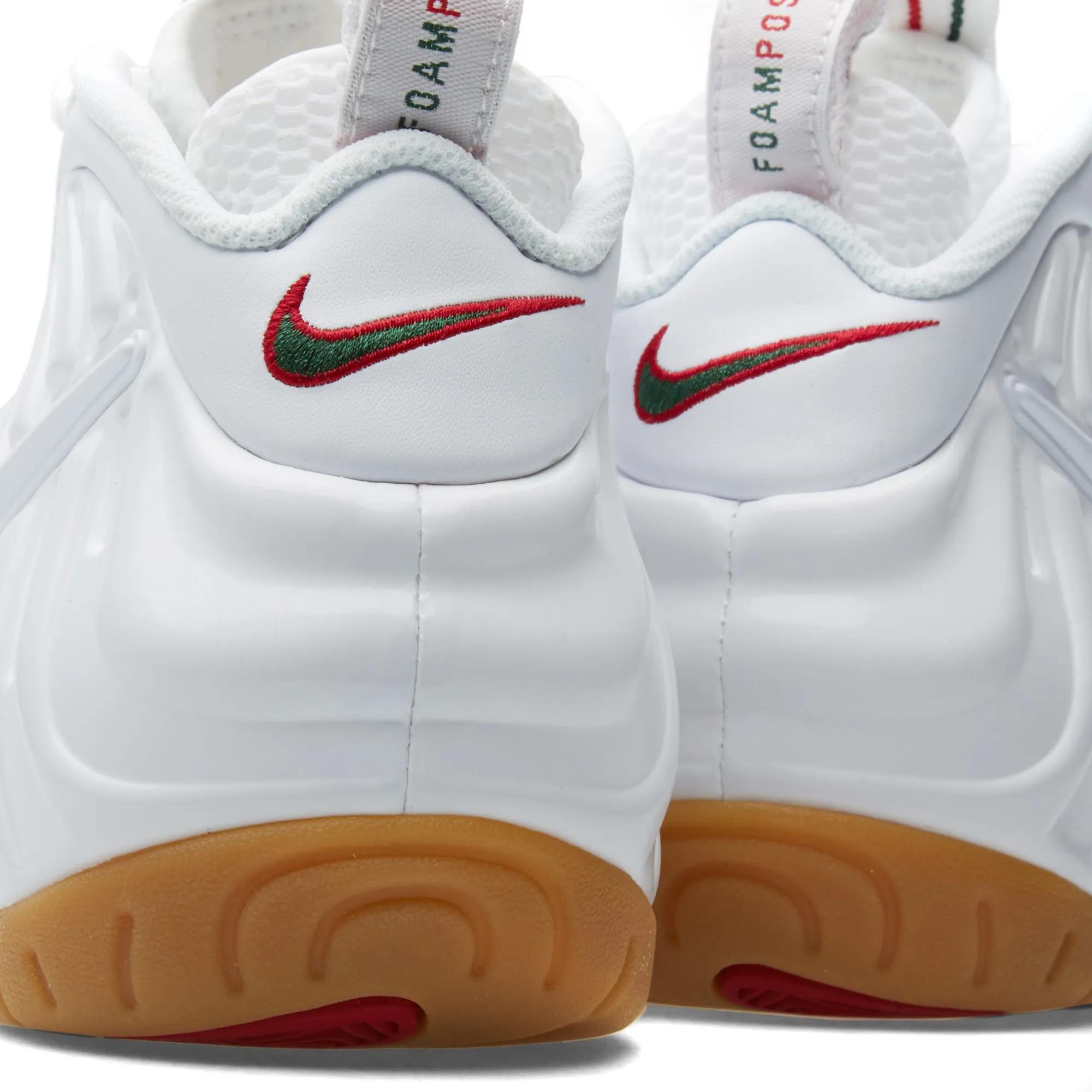 Nike Air Foamposite ProWhite, Gym Red & Gorge Green