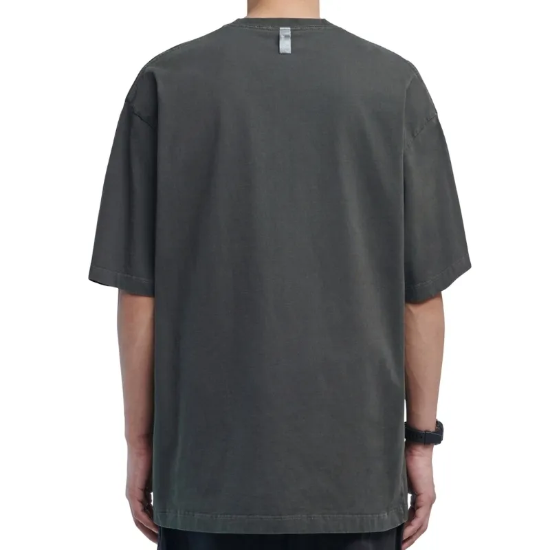 NOMANUAL  |Street Style Plain Cotton Oversized Logo T-Shirts