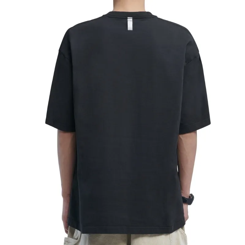 NOMANUAL  |Street Style Plain Cotton Oversized Logo T-Shirts