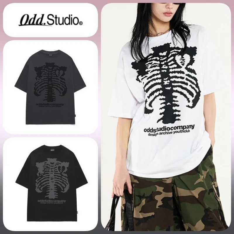 Odd Studio  |Unisex U-Neck Cotton Oversized T-Shirts