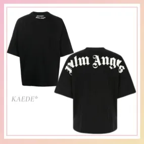 Palm Angels  |Crew Neck Unisex Street Style Plain Cotton Short Sleeves