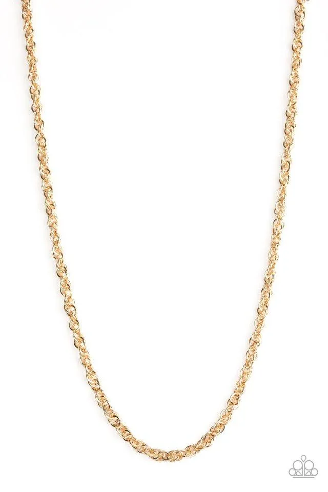 Paparazzi Necklace ~ Lightweight Division - Gold