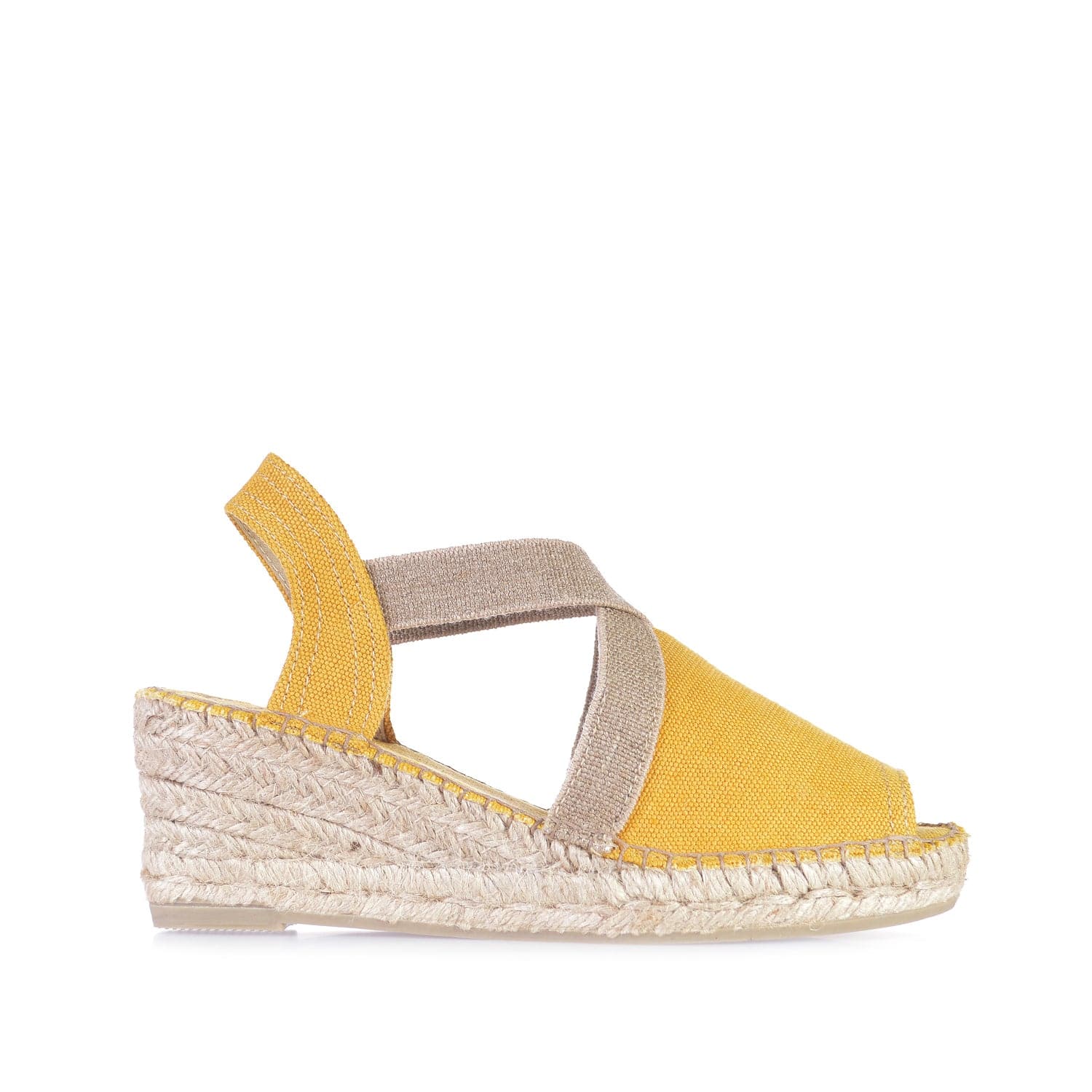 Plain Canvas Wedge Espadrille for Women - Breda-V