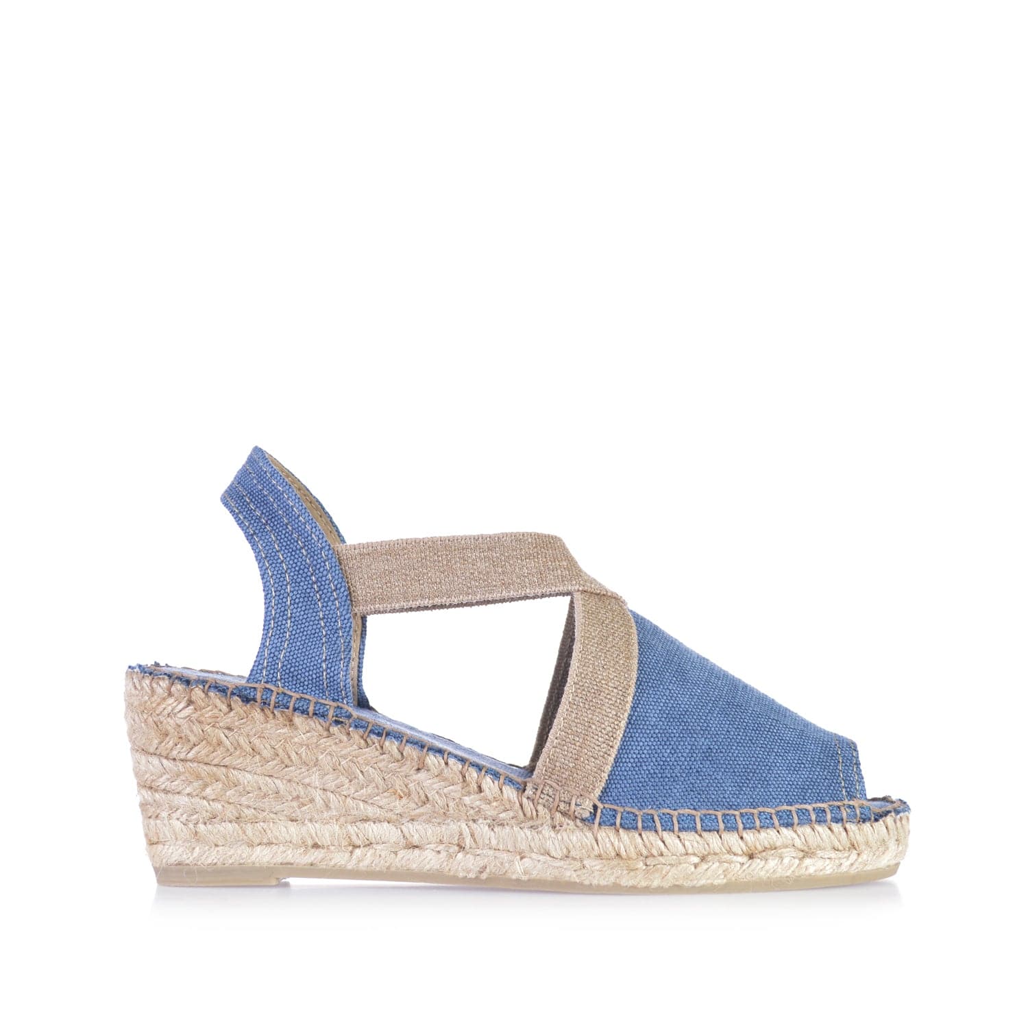 Plain Canvas Wedge Espadrille for Women - Breda-V