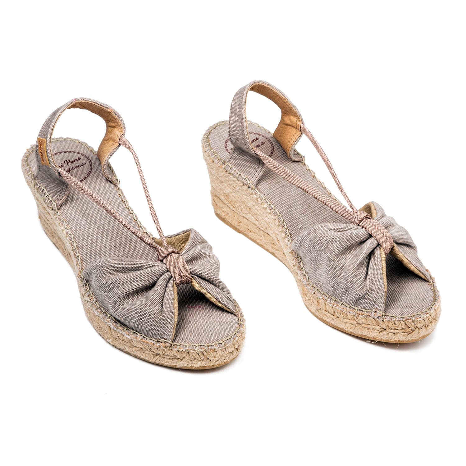 Plain Canvas Wedge Espadrille for Women - Sandy-V