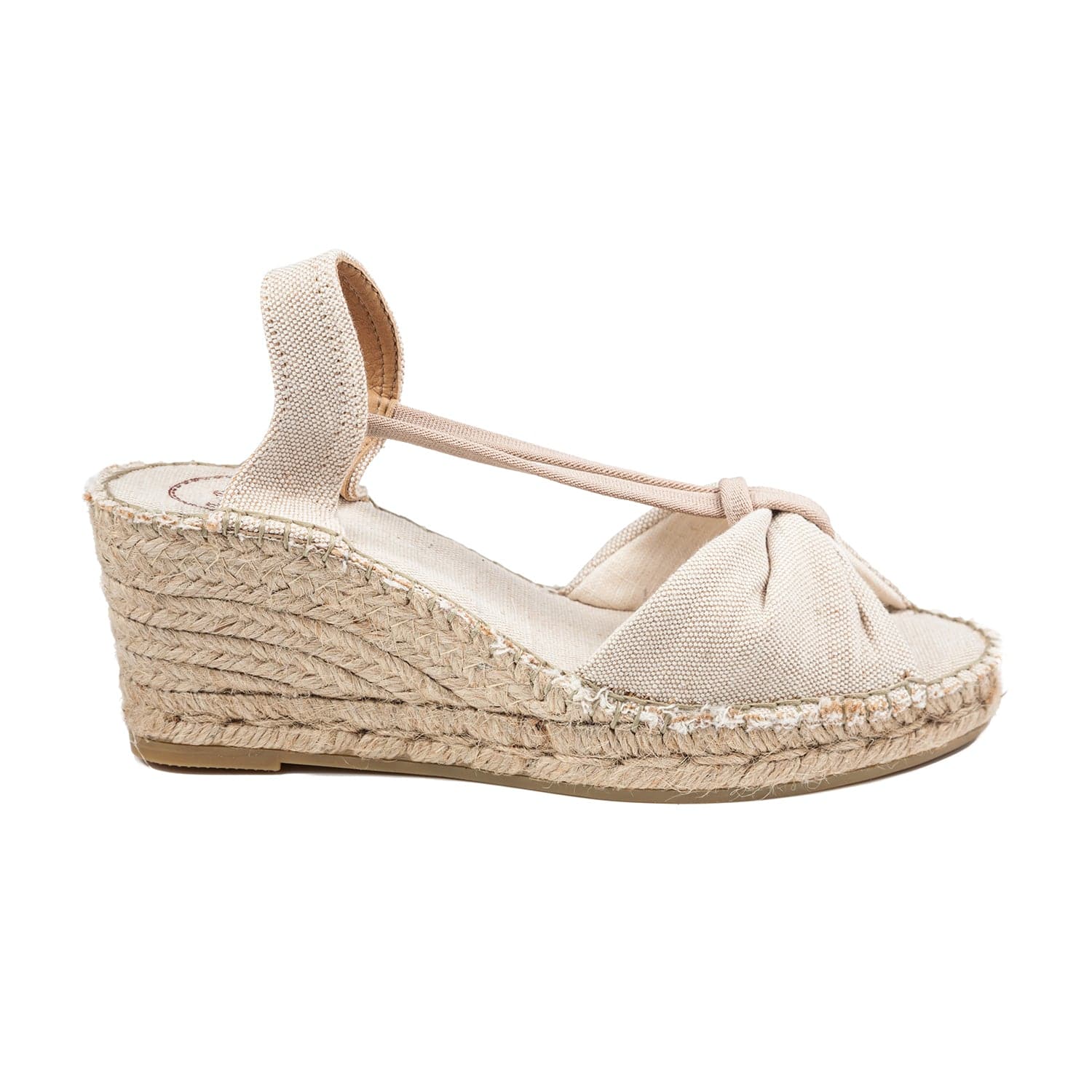 Plain Canvas Wedge Espadrille for Women - Sandy-V