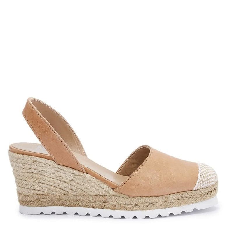 Plain Closed Toe Leather Menorcan Espadrille For Women - Frida Micro 1924 Tuscany