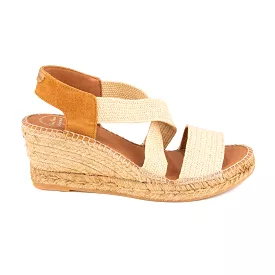 Plain Cotton Blend Wedge Espadrille for Women - Susa-SP