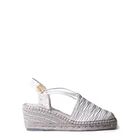 Plain Cotton Blend Wedge Espadrille for Women - Tania-PL