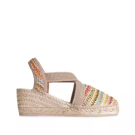 plain Cotton Blend Wedge Espadrille for Women - Terra-MA