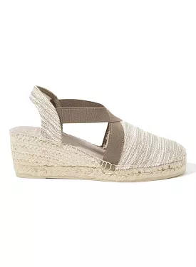 plain Cotton Blend Wedge Espadrille for Women - Terra-SD