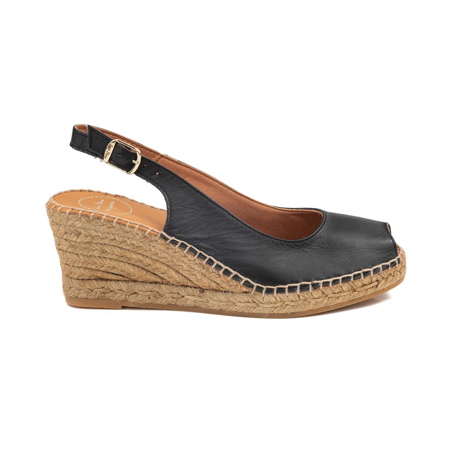 Plain Leather Wedge Espadrille for Women - Croacia