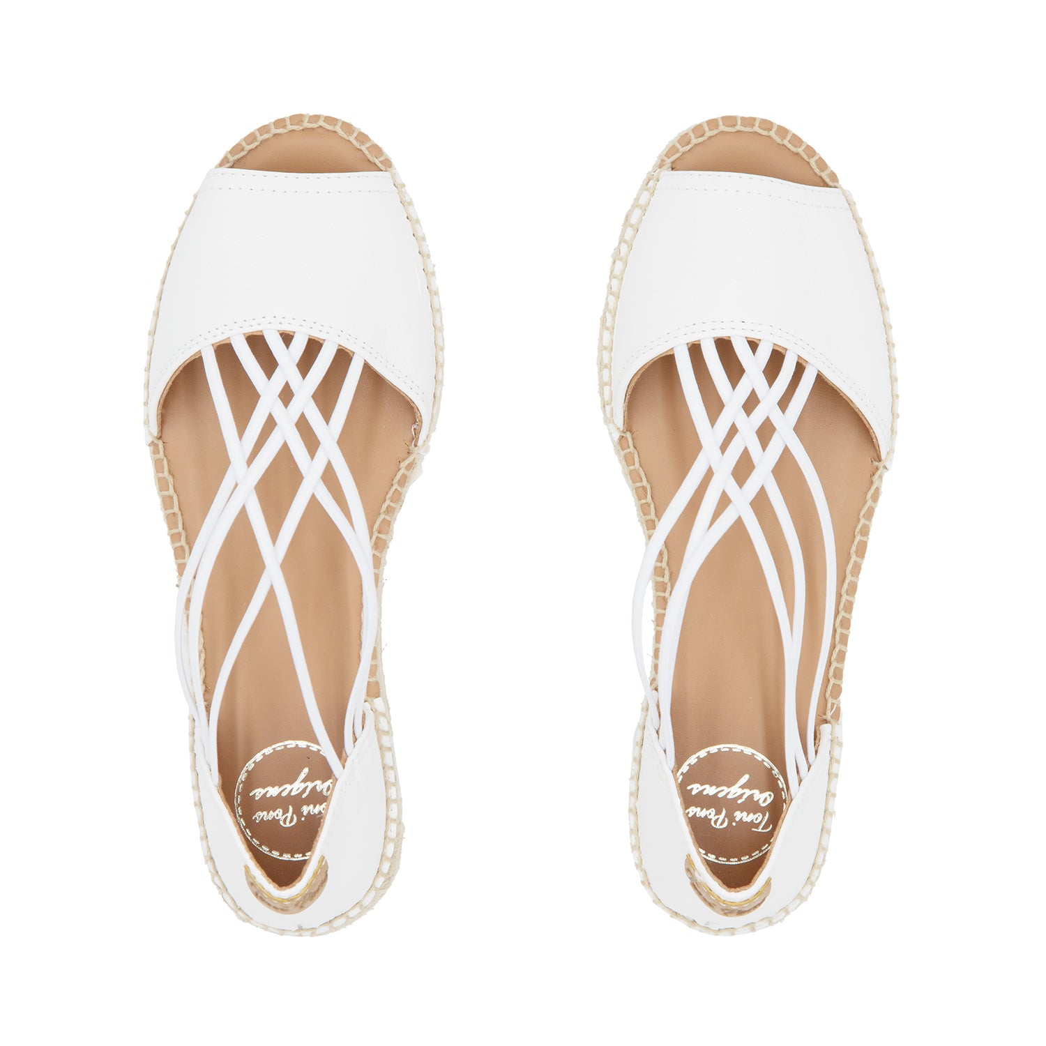 Plain Leather Wedge Espadrille for Women - Ebrep