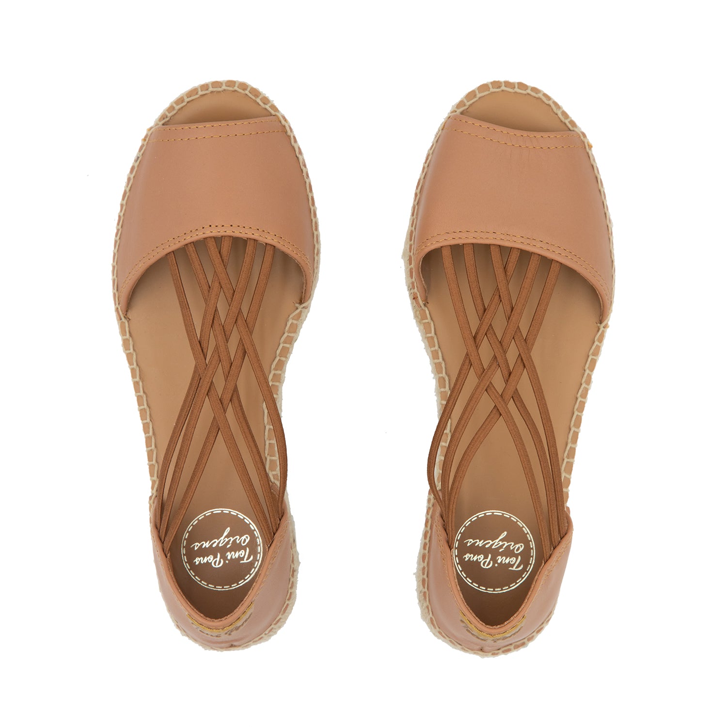 Plain Leather Wedge Espadrille for Women - Ebrep